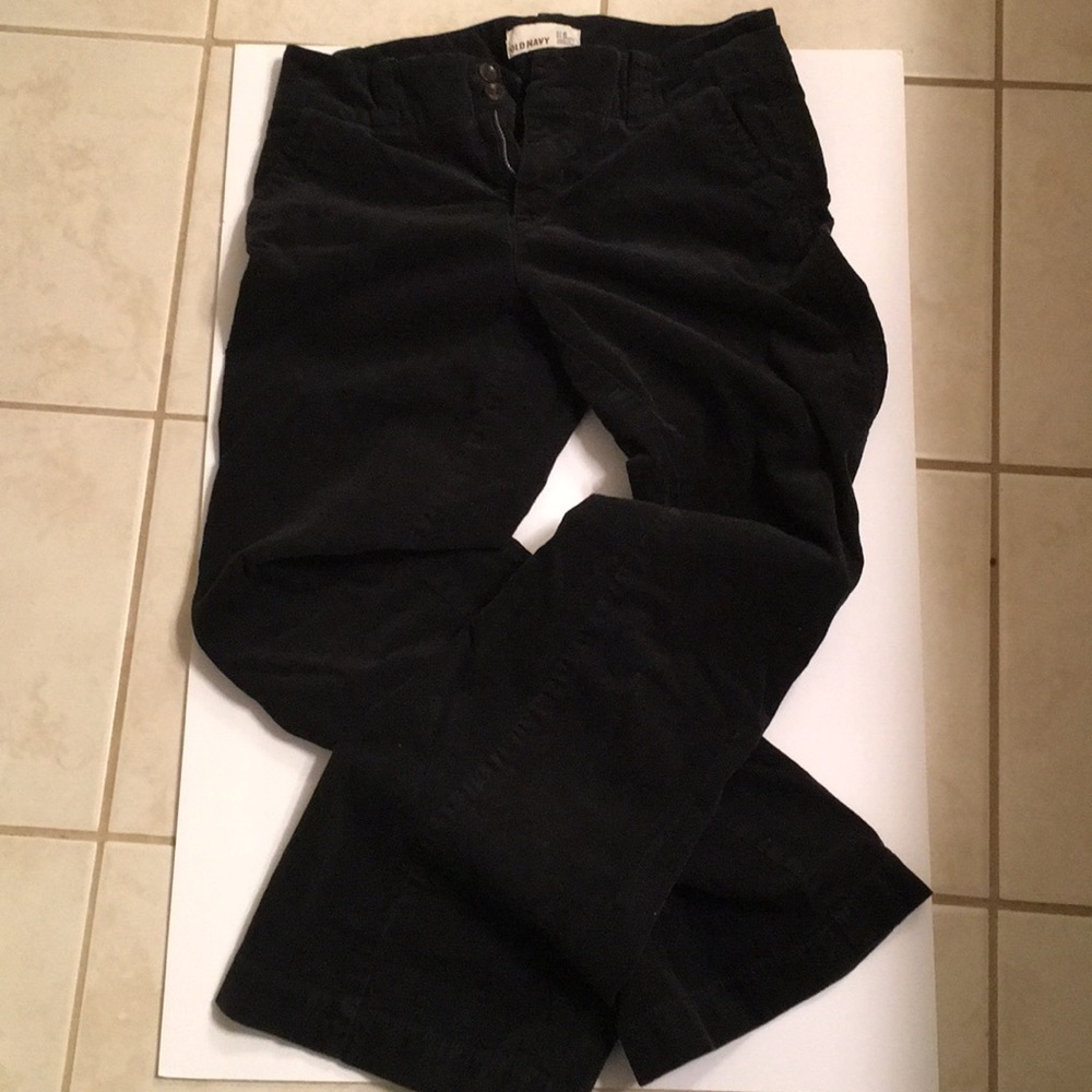 Black Bootcut Old Navy Corduroy pants.